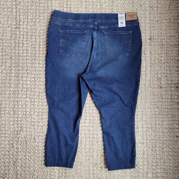 Levi 20S 35x23 Signature Gold Label Levi Strauss Totally Shaping Straight Capri - Picture 10 of 13